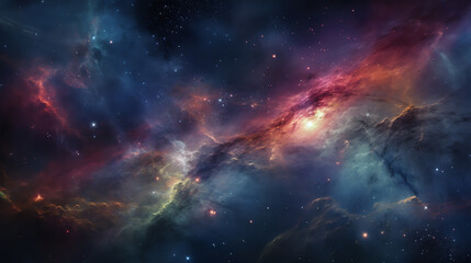 Naklejka premium galaxy with stars and dust ai generative