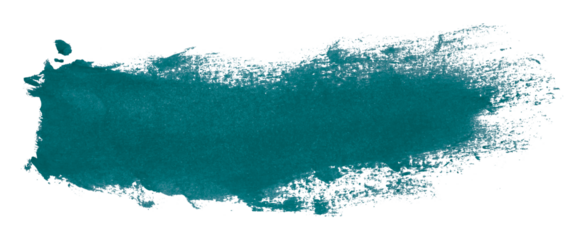 Shiny green brush watercolor painting isolated on transparent background. watercolor png