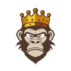 King Gorilla Mascot strong beast animal kingdom