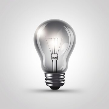 Vector icon of lightbulb. Generative AI.