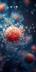 Fototapeta premium Macro subatomic particle. Generative AI.