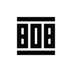 Number 808 monogram logo icon design, flat vector illustration