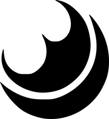 black and white of icon shape