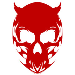 Skull head illustration art mascot logo darkness and horror