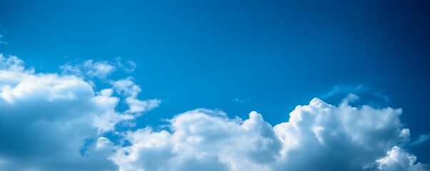 Blue sky with clouds, Generative AI
