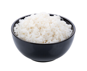 Rice cooker in a black bowl on transparent png