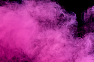 AI Generative atmospheric smoke puff cloud design elements on a dark background.