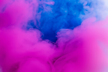 Fototapeta premium AI Generative atmospheric smoke puff cloud design elements on a dark background.