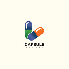 Capsule logo design for health industry