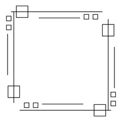 art geometric square frame