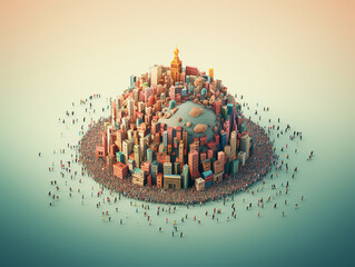World Population Day Concept Illustration AI Generated