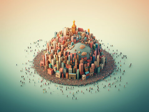 World Population Day Concept Illustration AI Generated