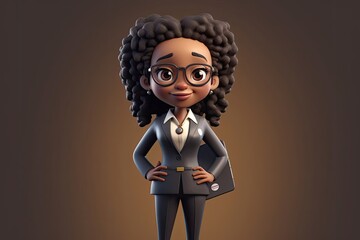 Black Woman Human Resources Manager Very Attractive Backdrop Generative AI