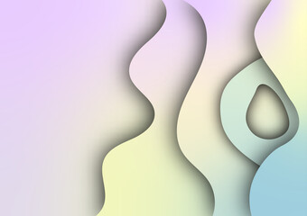 Papercut pastel gradient layers background