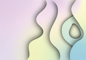 Papercut pastel gradient layers background