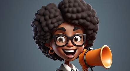 Black Female Marketing Manager Very Attractive Background Generative AI