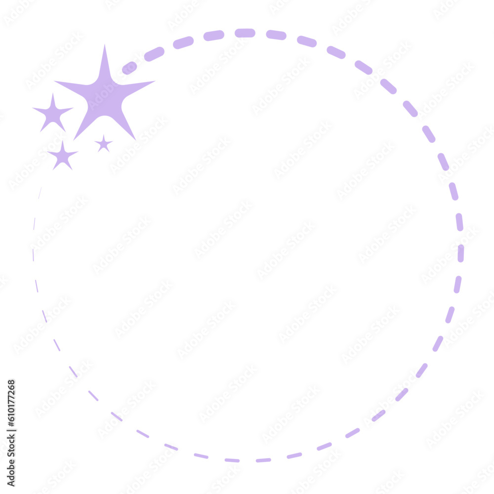 Sticker star circle frame