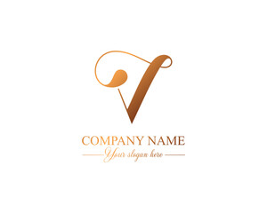 V logo. V letter logo template elements. personal monogram. Vector elegant logo