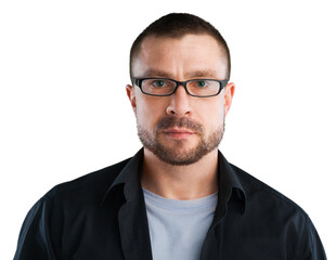 Obraz premium Young handsome beard man posing