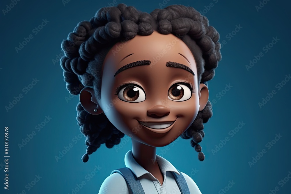 Poster black woman software developer extremely gorgeous backdrop generative ai