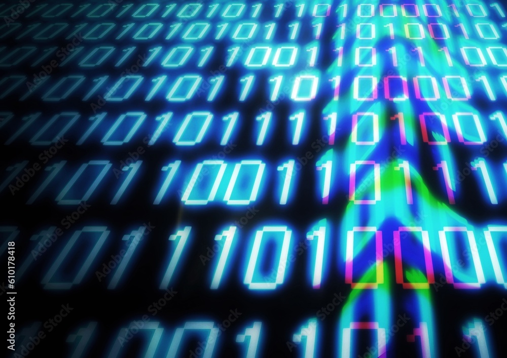 Poster binary code background