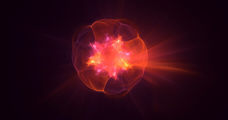 3D rendering abstract circle light background