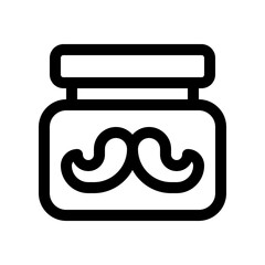 Editable mustache cream vector icon. Barbershop, lifestyle, grooming. Part of a big icon set family. Perfect for web and app interfaces, presentations, infographics, etc