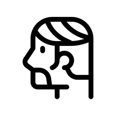 Editable hair style vector icon. Barbershop, lifestyle, grooming. Part of a big icon set family. Perfect for web and app interfaces, presentations, infographics, etc