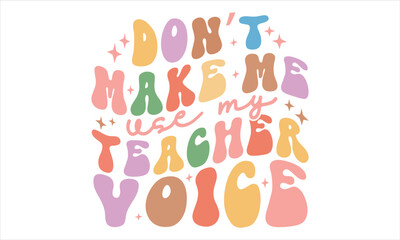 Retro Teacher SVG Design Template