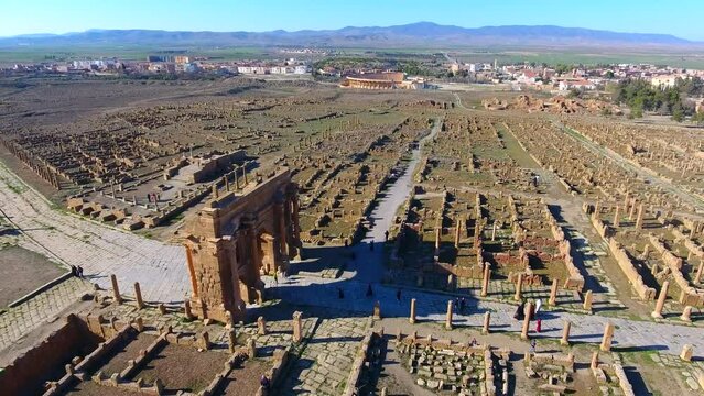 roman archaeological site of timgad batna