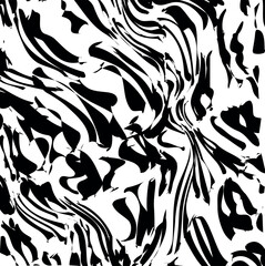 The black spots form a zebra or camouflage pattern.