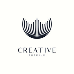 Lotus abstract logo vector design template 