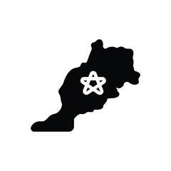 Black solid icon for morocco 