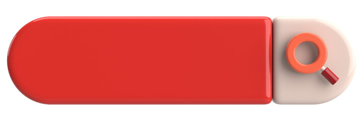 Search field. Search bar. 3D illustration.