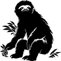 silhuette sloth animal images