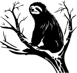 silhuette sloth animal images © Mithi Creation