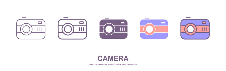 camera icon vector. isolated on white background