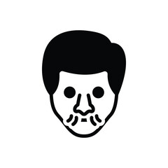 Black solid icon for smell 