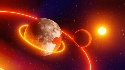 [ infinite orbital ] hifi art still render by timenotspace 3D space background art wallpaper