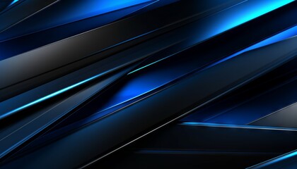 Obraz premium modern black and blue abstract background with a minimalistic design. Generative ai