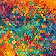 Multi Coloured Circle Pattern on Full Frame Background