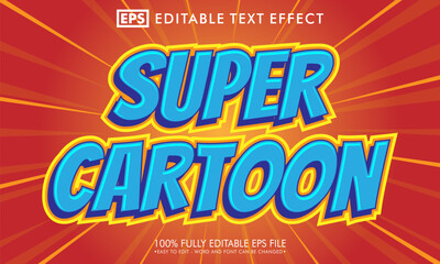 Super cartoon editable text effect
