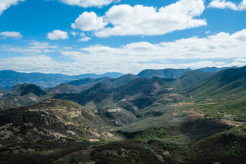 Fototapeta na wymiar Mountains at Hierve el Agua, in Oaxaca state, Mexico.