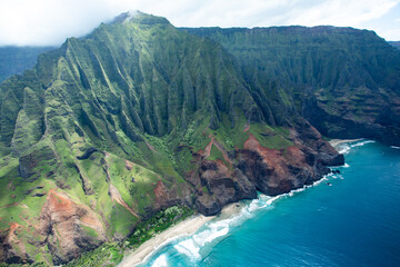Napali Coast From Above in Kauai Hawaii