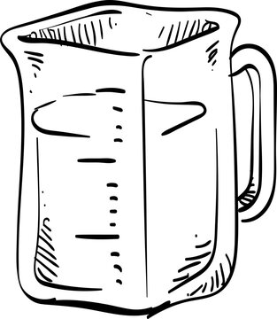 Juice Glass Handdrawn Illustration