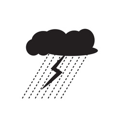 cloudy rain icon silhouette design template vector