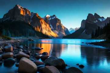 couple on the lake by AI generating