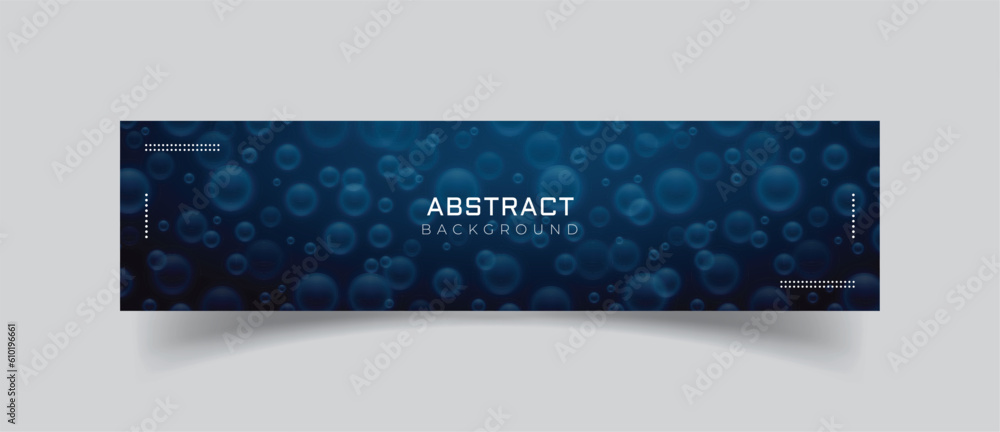 Poster linkedin banner abstract background with bubbles
