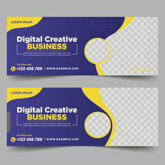 Corporate social media banner template