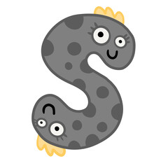S font girl monster cute funny 